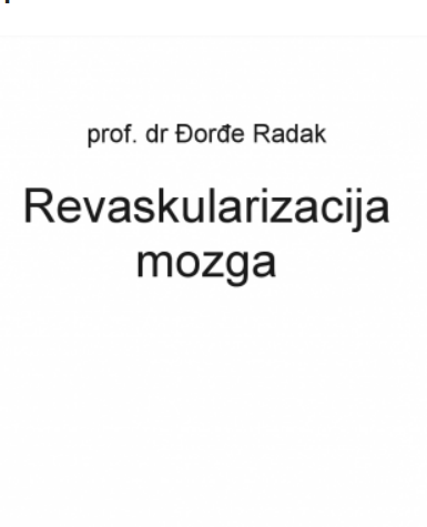 REVASKULARIZACIJA MOZGA